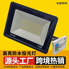 高輝度防水小型アップル投光器 100W500W 屋外中庭投光器足瓦厚素材 LED 投光器
