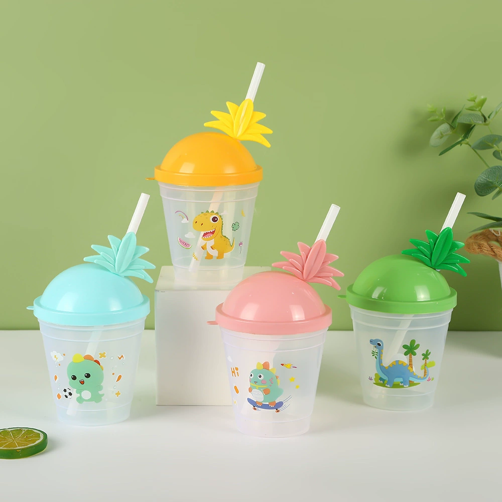 Внешняя торговля Специально для холодных чашек для детей пластиковая соломка чашка PP пластиковая чашка 300 мл мультфильм динозавр соломка чашка
