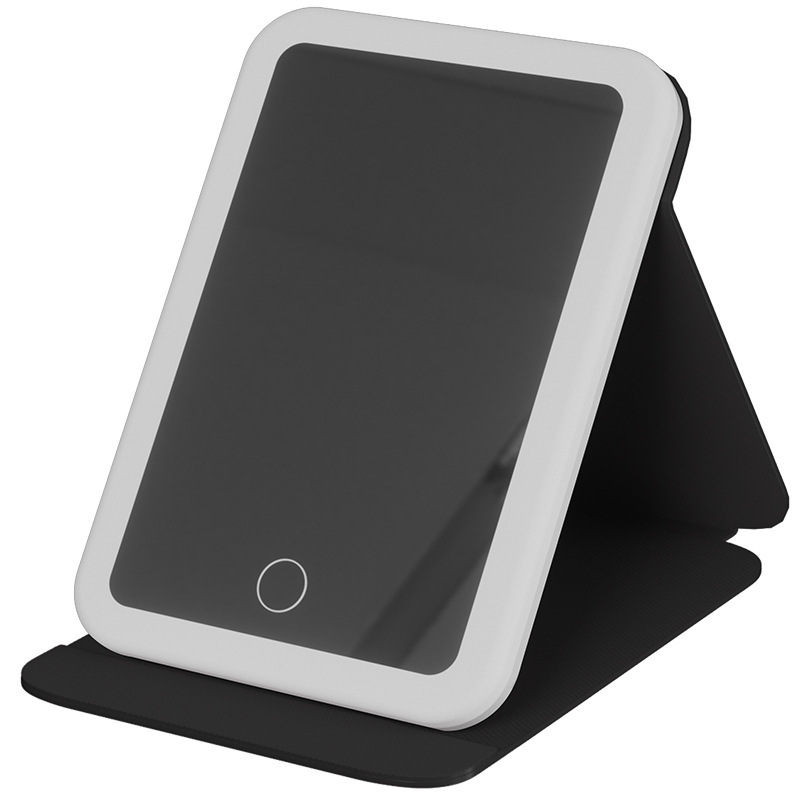 Espejo de maquillaje led con luz tocador plegable Smart HD escritorio portátil portátil dormitorio de estudiantes espejo de escritorio