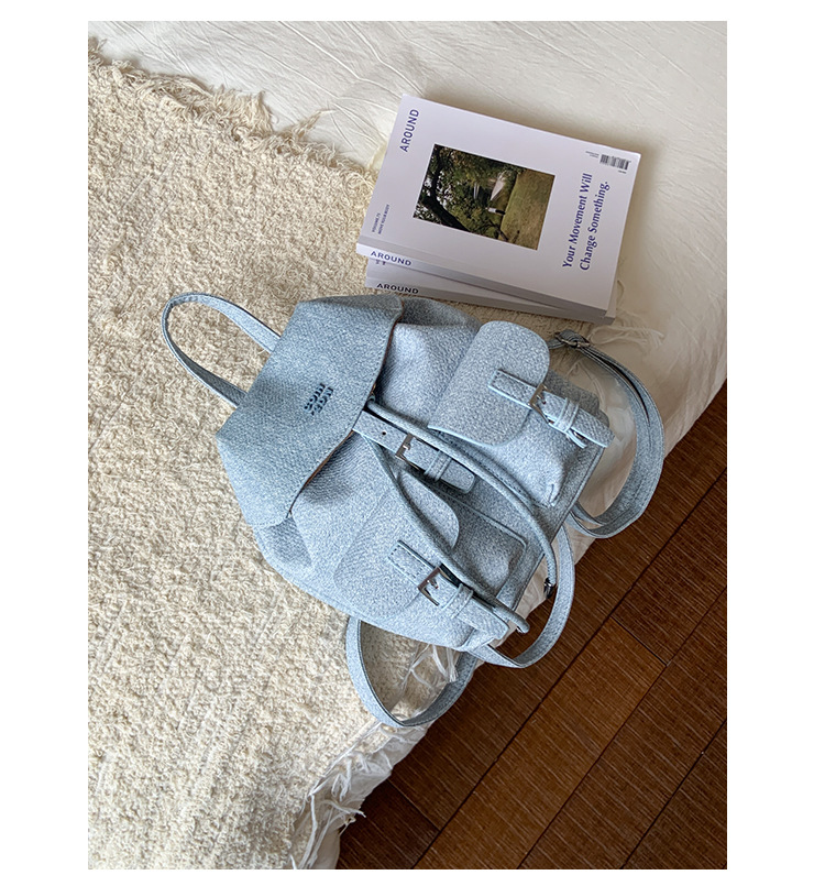 "College Style 2025 New Korean-style stylish mini Backpack, double pockets, lid style backpack, casual travel bag. undefined