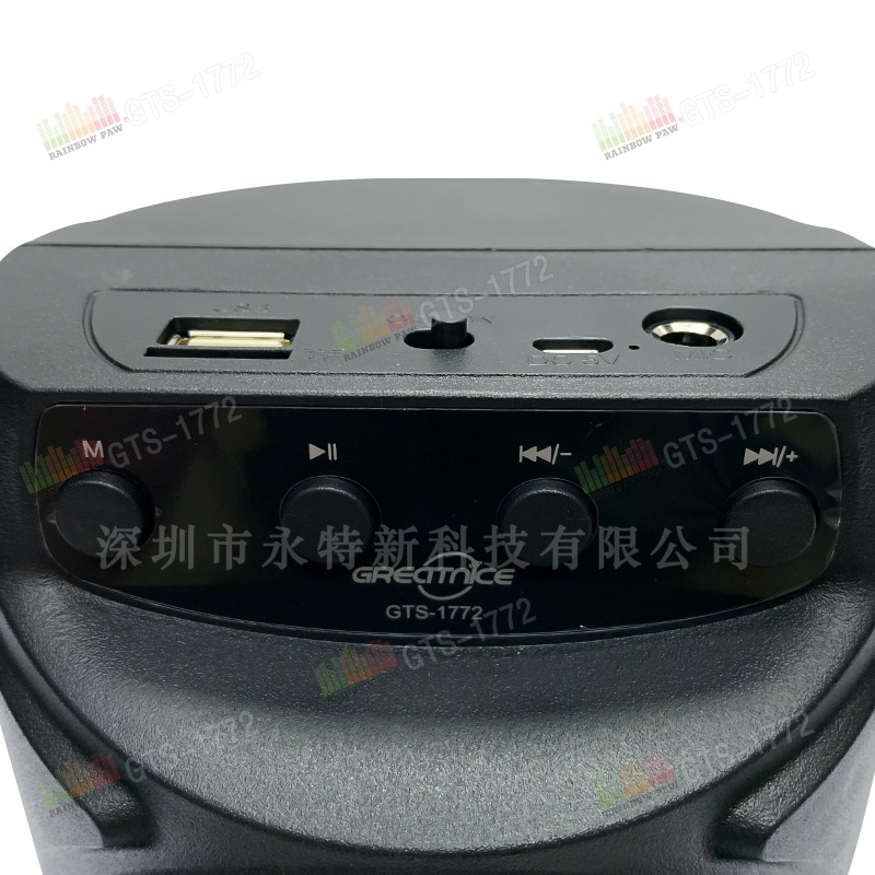 KTS GTS-1772 altavoz Bluetooth portátil doble de 3 pulgadas, inalámbrico para uso al aire libre, venta al por mayor