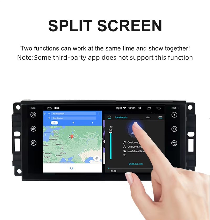 Suitable for 7inch Universal Jeep Compass Wrangler Dodge Chrysler Android Large Screen Car Navigation