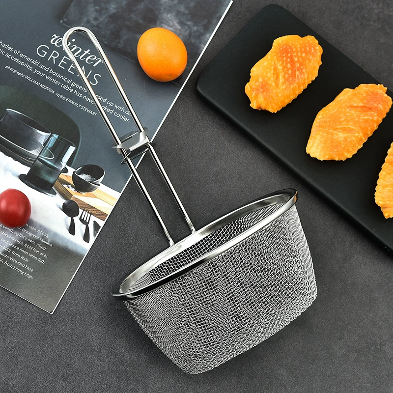 Большой настенный ситечко для горячего горшка из нержавеющей стали 304 с регулируемым по высоте крючком дуршлаг для слива жареного масла