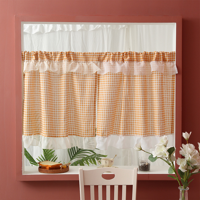 New Lace Curtains Kitchen Curtains Coffee Curtains Short Curtains Japanese Style Door Curtains Small Curtains Curtain Cloth Small Fresh Curtains