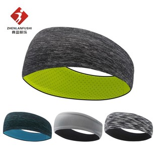 Amazon popular sports hair band double-layer breathable antiperspirant headband yoga running fitness elastic sweat-absorbent headscarf