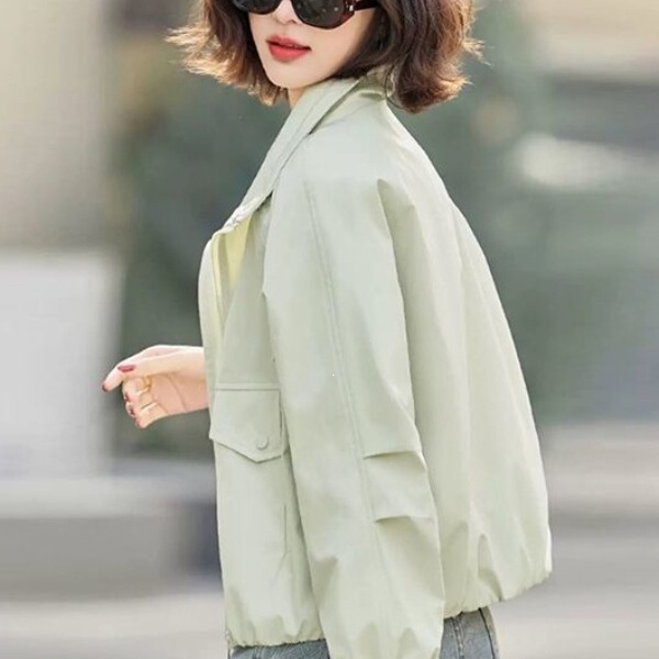 Loose Jacket with a Stylish and Modern Vibe, New Korean-Style Short Coat for Women 2025, Versatile Casual Thin Style for Petite Figures in Spring