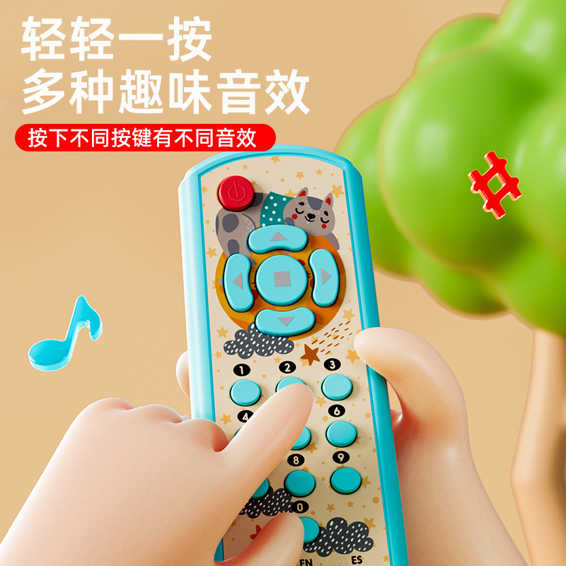 Bebé TV simulación de control remoto niños música inglés aprendizaje TV botón de control remoto ciencia y educación juguetes educativos