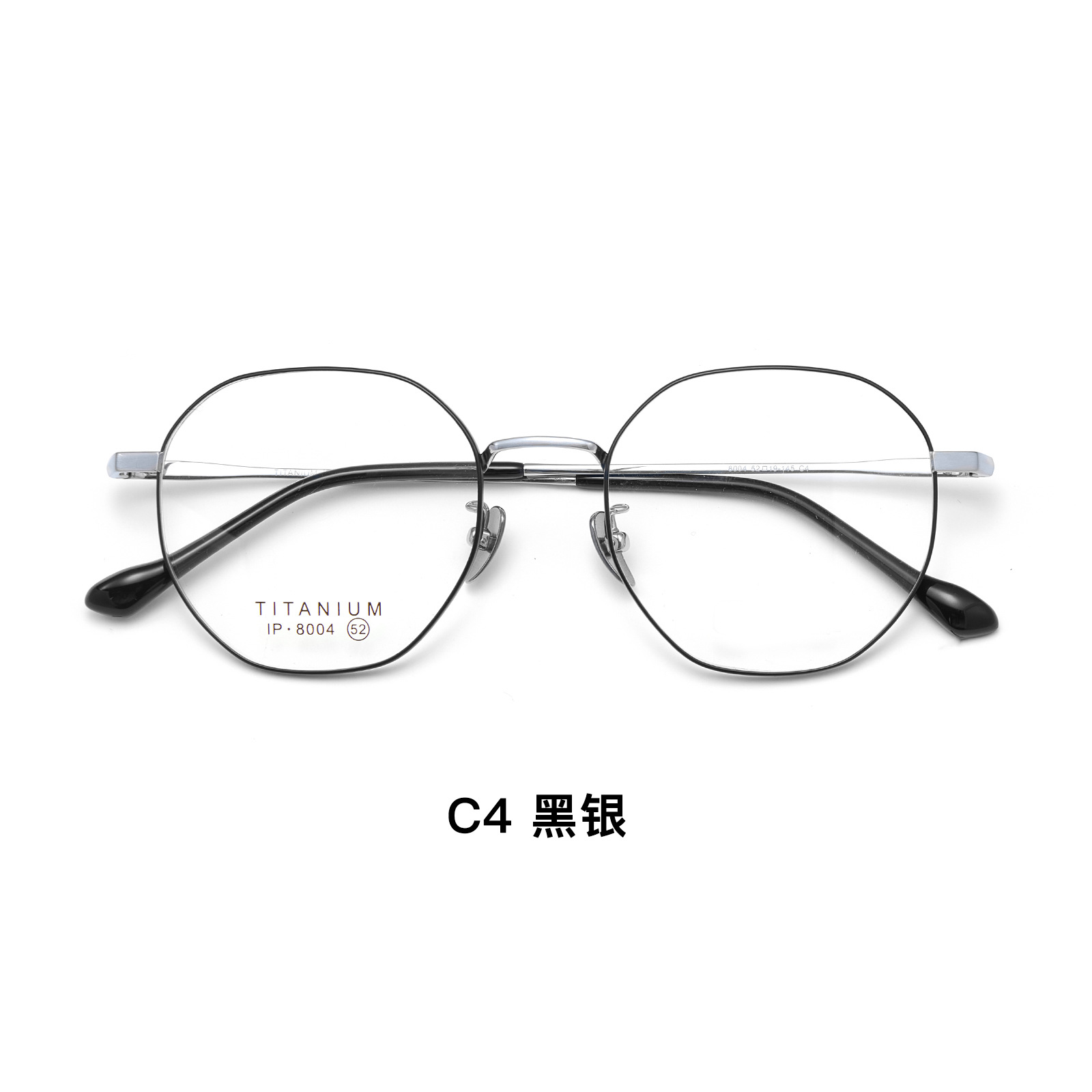 8g literario retro marco de titanio puro marco de gafas vacío IP galvanoplastia de dos colores con grado Danyang al por mayor