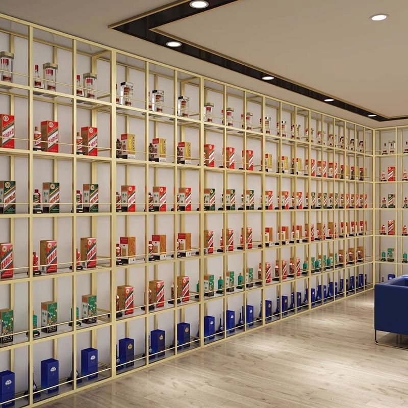 玻璃酒柜展示柜钢化玻璃酒架啤酒洋酒展示柜