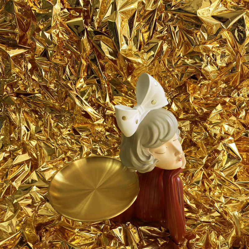 Type a golden tin film paper (4m × 1.5m ) curly hair