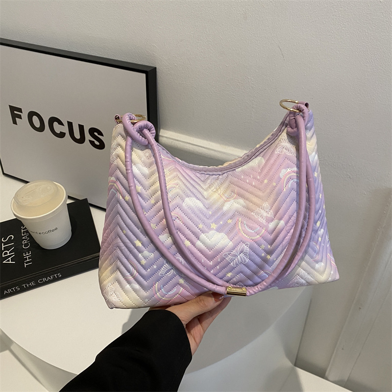 单肩2024新款少女腋下斜挎包冬支持包包挎包大容量女小方时尚容量