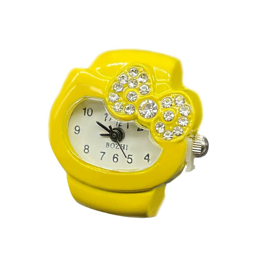 [Ring Watch Factory Store] Amazon Взрывы Часы с бриллиантовым кольцом Простой Джокер Женские украшения оптом