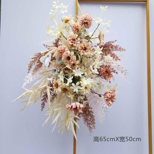 婚庆仿真花道具仿真路引花背景架拐角花铁艺几何屏风挂花橱窗酒店|undefined