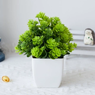 跨境热卖仿真植物桌面假植物绿植31目萍草盆栽室内外装饰塑料盆景