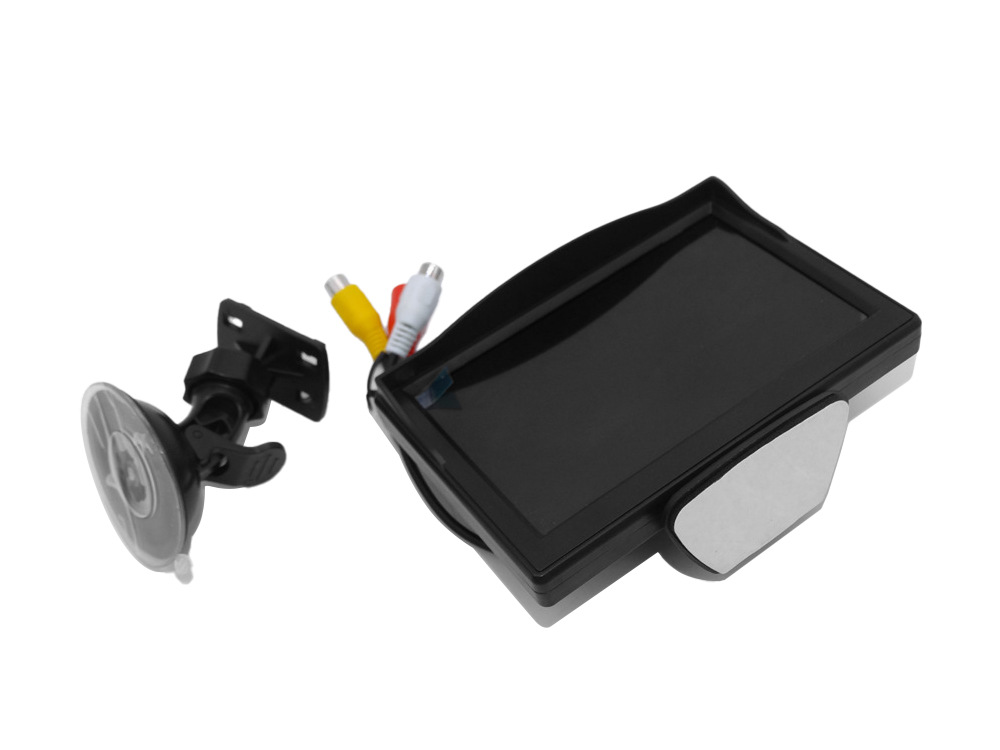 Wide Voltage Range 12-24V Visual Reversing Video Image Hd Car Display Monitor 5inch Desktop Suction Cup Monitor