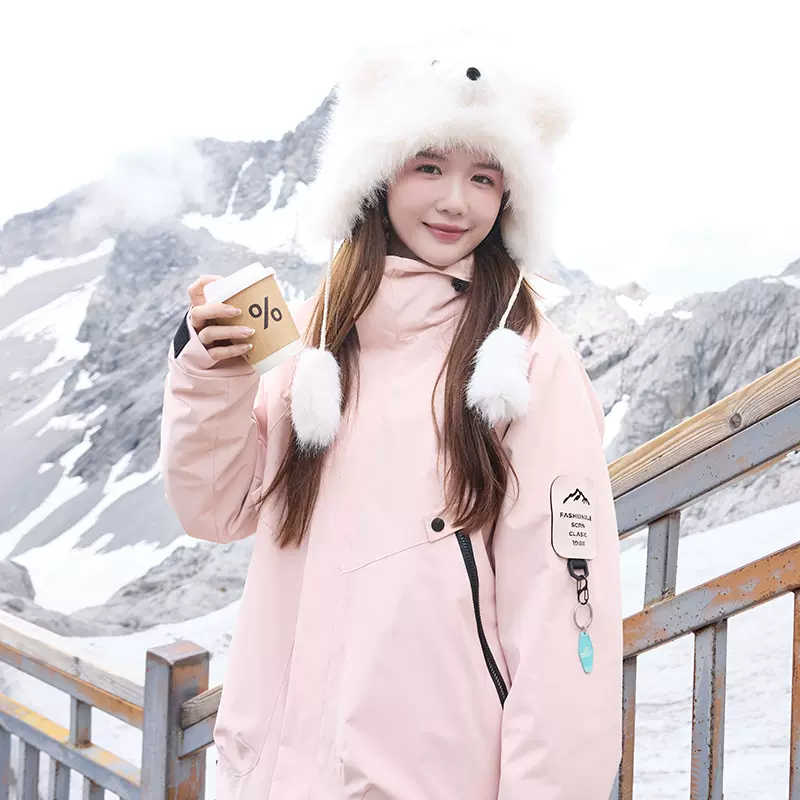 户外滑雪外套女款三合一加厚抓绒可拆卸内搭冲锋衣男旅游穿搭