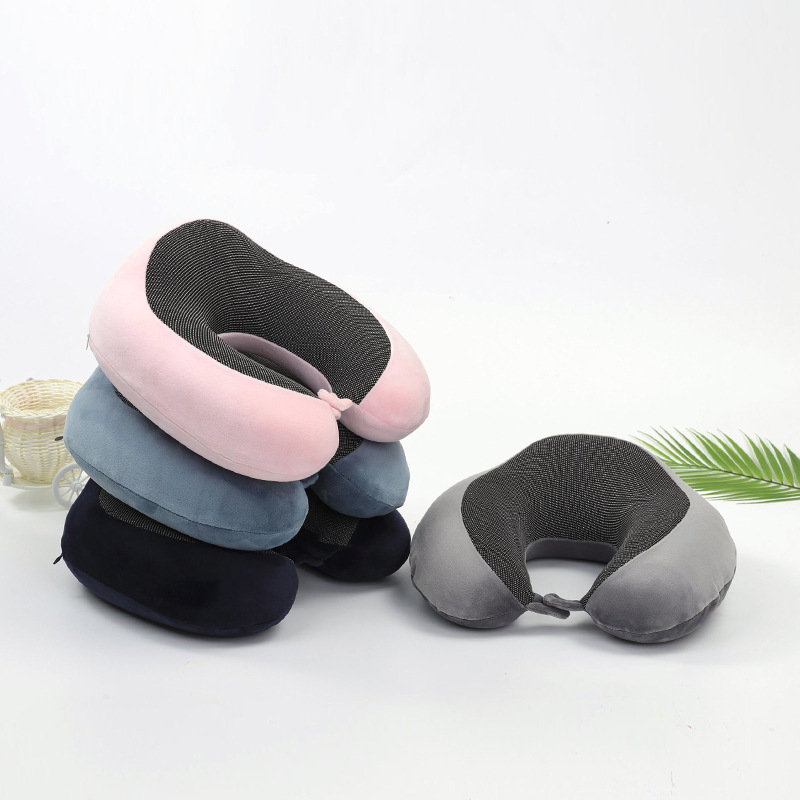 跨境泰国乳胶u型枕护颈椎枕头办公室午睡飞机旅行坐车护脖枕礼品