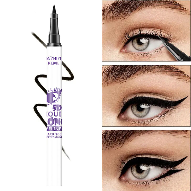 Explosive Eyeliner Waterproof, quick-drying, oil-resistant, non-smilling, long-lasting ultra-fine black liquid Eyeliner Liquid Eyeliner_voghion.com