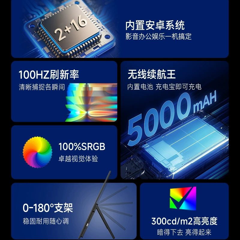 Портативный LCD-дисплей EIMIO, для ноутбука, 23.8", 100 Гц, Android