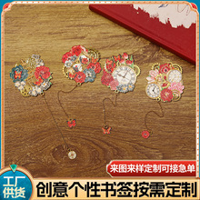 金属镂空时钟吊坠书签高颜值学生毕业文创礼品创意书签教师节礼物