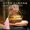 Purple top prosperity brought by the dragon and the phoenix Pure copper Hand furnace household indoor Chinese style Handle Vaporizer To fake something antique Sandalwood Disk censer