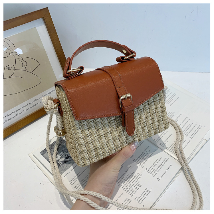 Korean Mini Casual Contrast Color Messenger Box Handbag Wholesale Nihaojewelry display picture 22