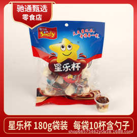 星之乐星乐杯180g袋装10杯含勺子饼干代可可脂巧克力休闲小零食品