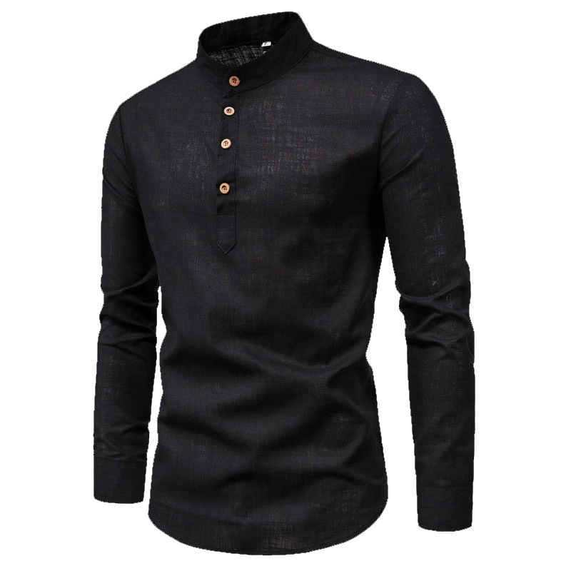 Men's Solid Color Blouse Men's Clothing display picture 3