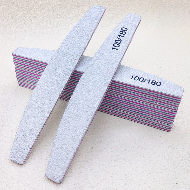 Nail art tools, nail file, 100/180 grit, double-sided abrasive strip, zebra-patterned file, washable Nail art tools, nail file, 100/180 grit, double-sided abrasive strip, zebra-patterned file, washable