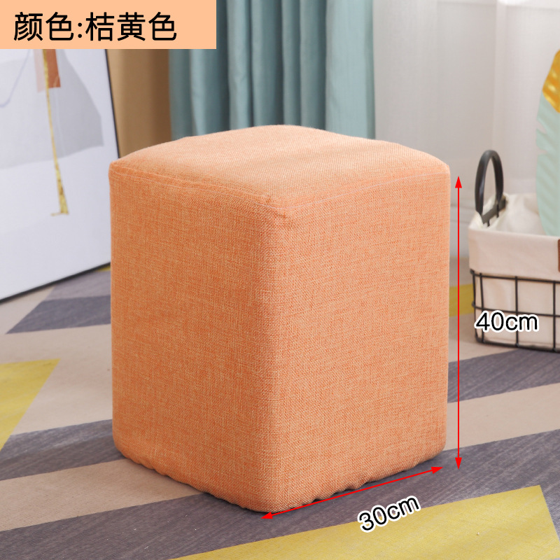 Taburete pequeño Internet celebridad hogar tela taburete bajo sala de estar creativa sofá taburete lindo taburete redondo zapatos Cambio de heces perezoso banco pequeño