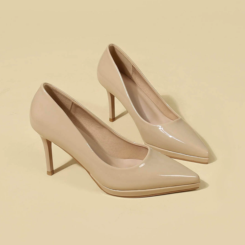 Sexy fashionable footwear pointy toe, shoes high heels, Korean style, bright catchy style