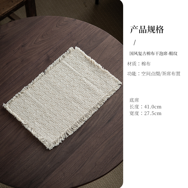 Mat de té bordado a mano rosa creativa almohadilla de espuma seca retrógrada tela gruesa almohadilla de té de doble capa almohadilla de aislamiento térmico de mesa de té china