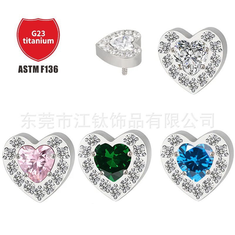 Pointed titanium steel lip stud product view