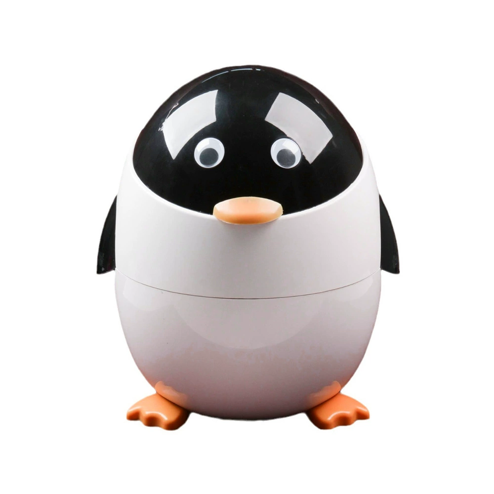 Новый мультяшный пингвин встряхивает крышку мусорное ведро с крышкой семейный творческий гостиная спальня круглый милый космический дом