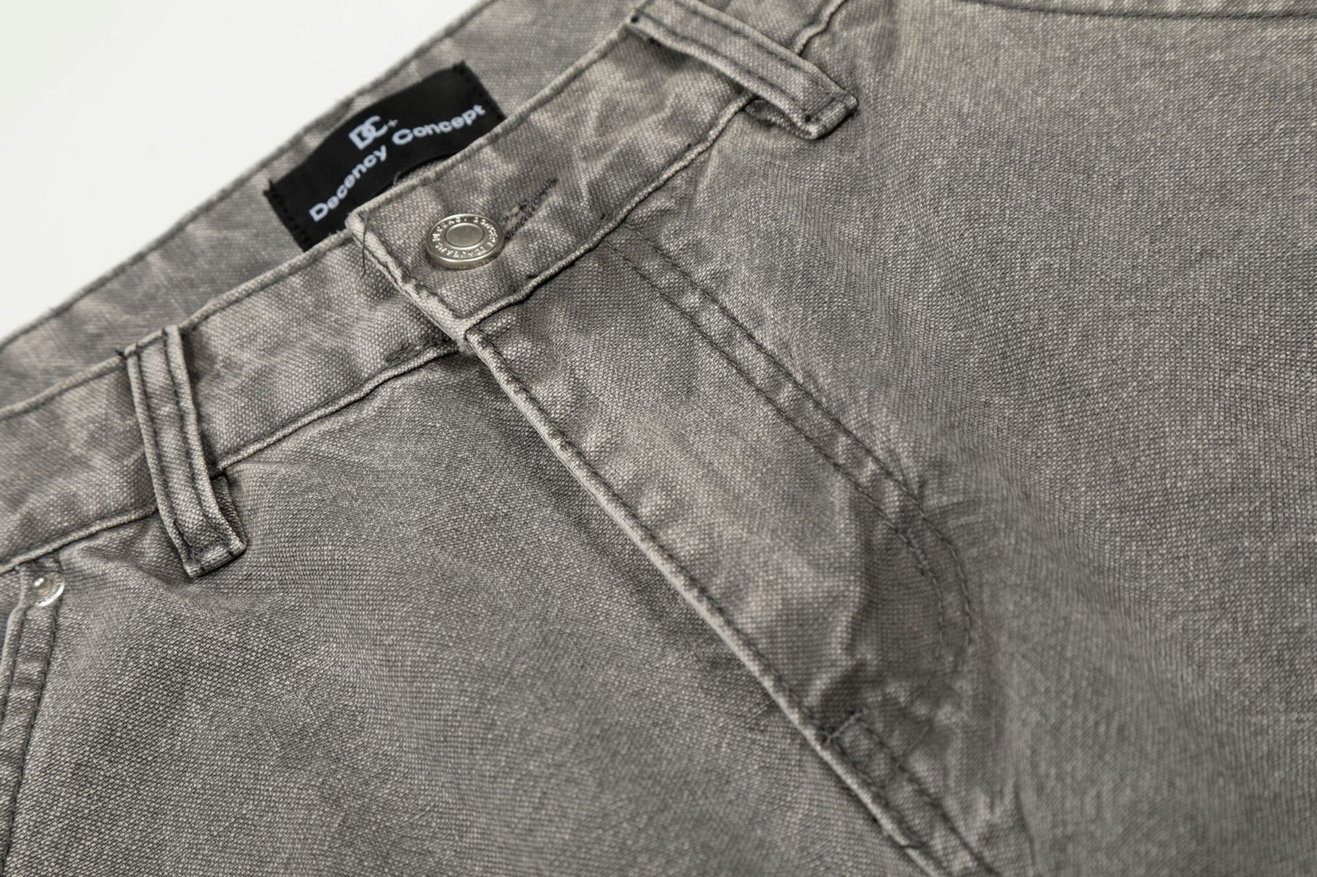 Unisex Oversized Jeans Im Vintage Look Grau Baumwolle_voghion.com