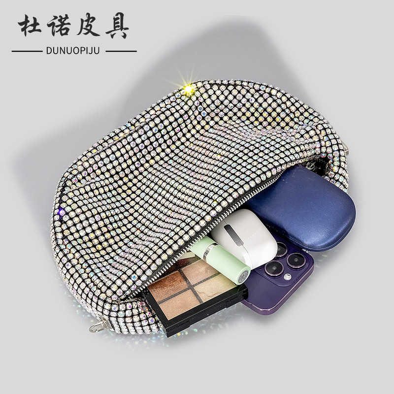 Moda completo diamante bolso de las mujeres francés Bling diamante rhinestone banquete bolsa de bolas de masa de alto grado bolsa de hombro transfronteriza