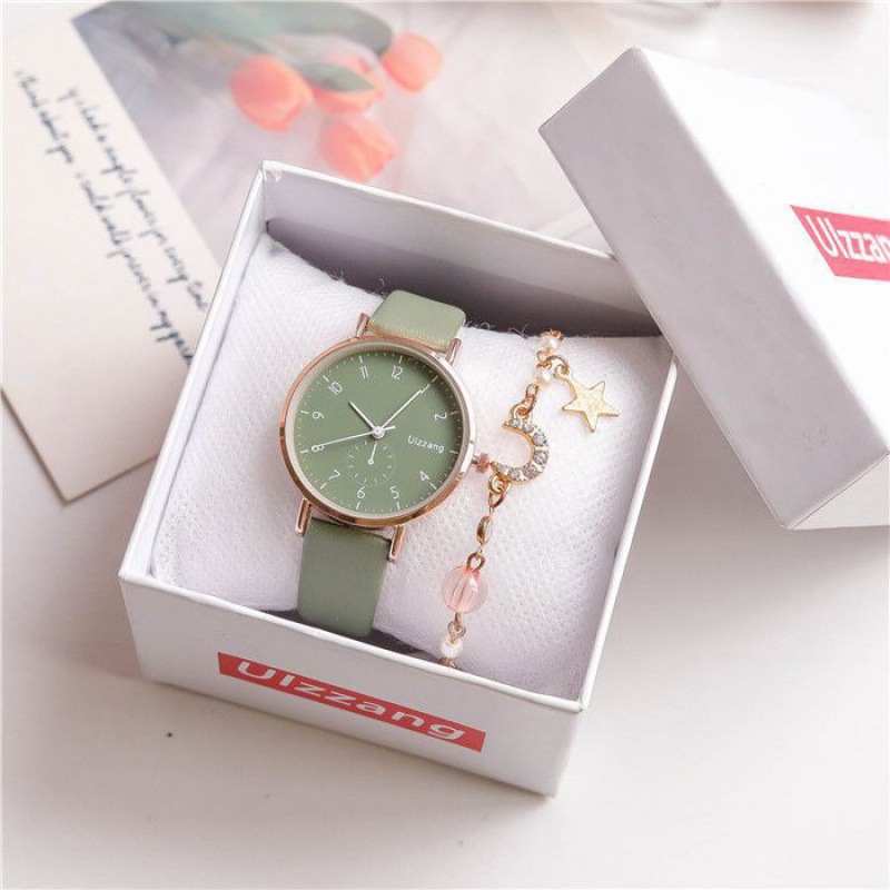 2022 new watch female ins niche light luxury junior high school students Korean style simple retro college style