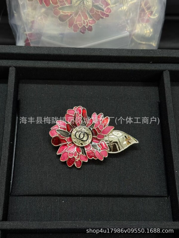 25新款欧美小香风粉色蝴蝶结花朵气质女士饰品时尚百搭潮流胸针|undefined