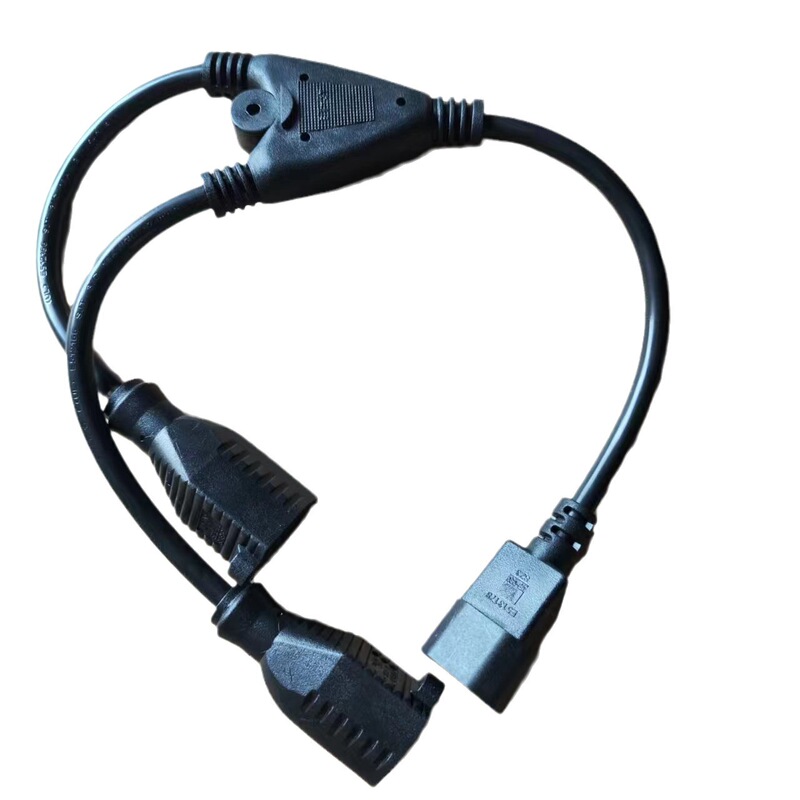 Bulk Supply of American Standard One-To-Two Three-Way Plug Power Cord Three-Core Socket Wire C14 Extension Cord