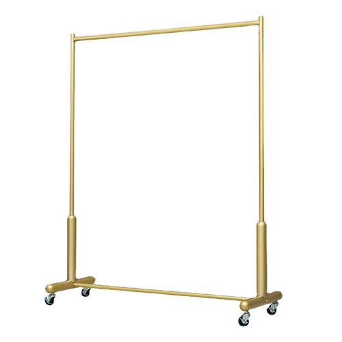 Live Stream Room Clothing Rack Clothes Hook Floor Standing Clothes Hanger Sample Rack Golden Clothes Rack with Wheels