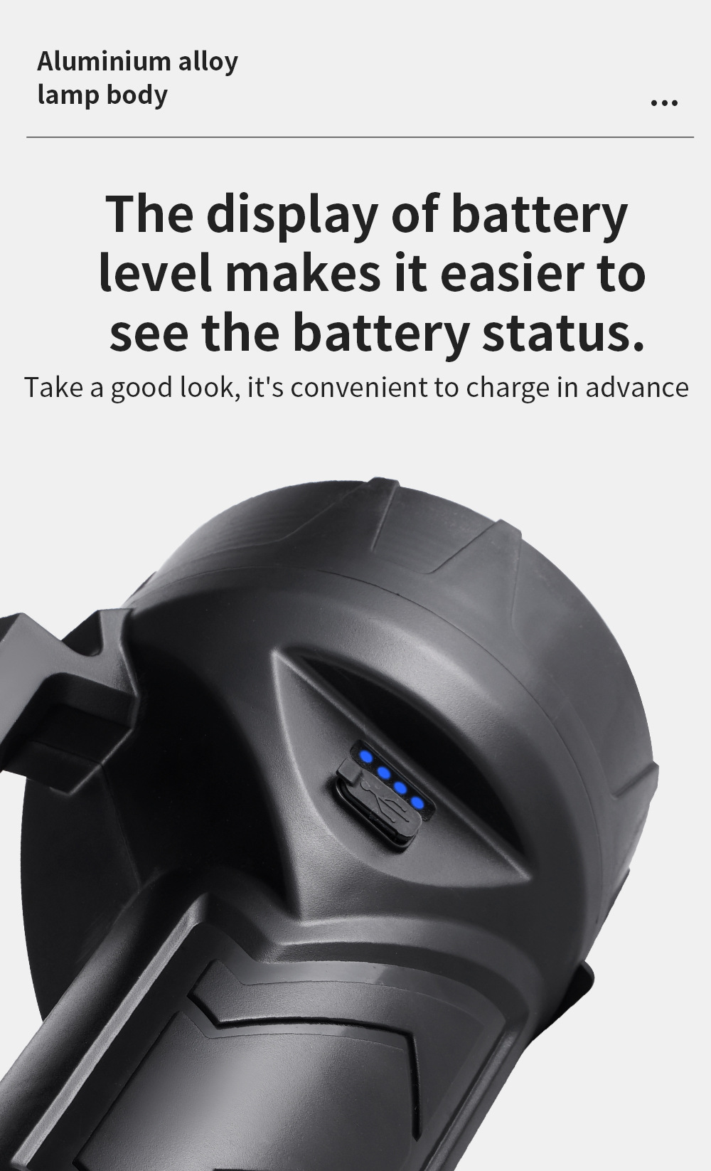 Outdoor Camping Campsite Stretchable Tail Searchlight High Power Strong Light Long Range Flashlight_voghion.com