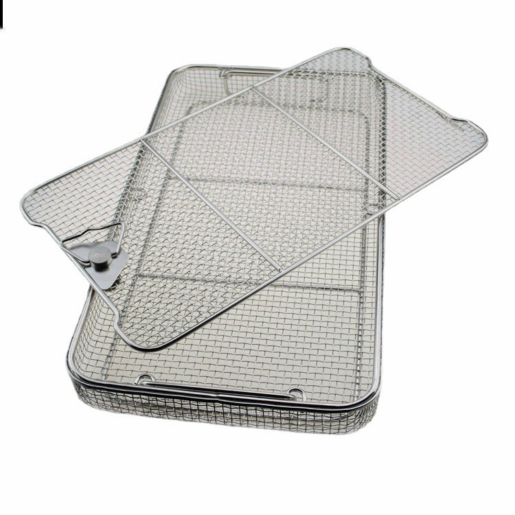 活动盖子长方体清洗框 304材质网篮生产不规则篮筐工厂