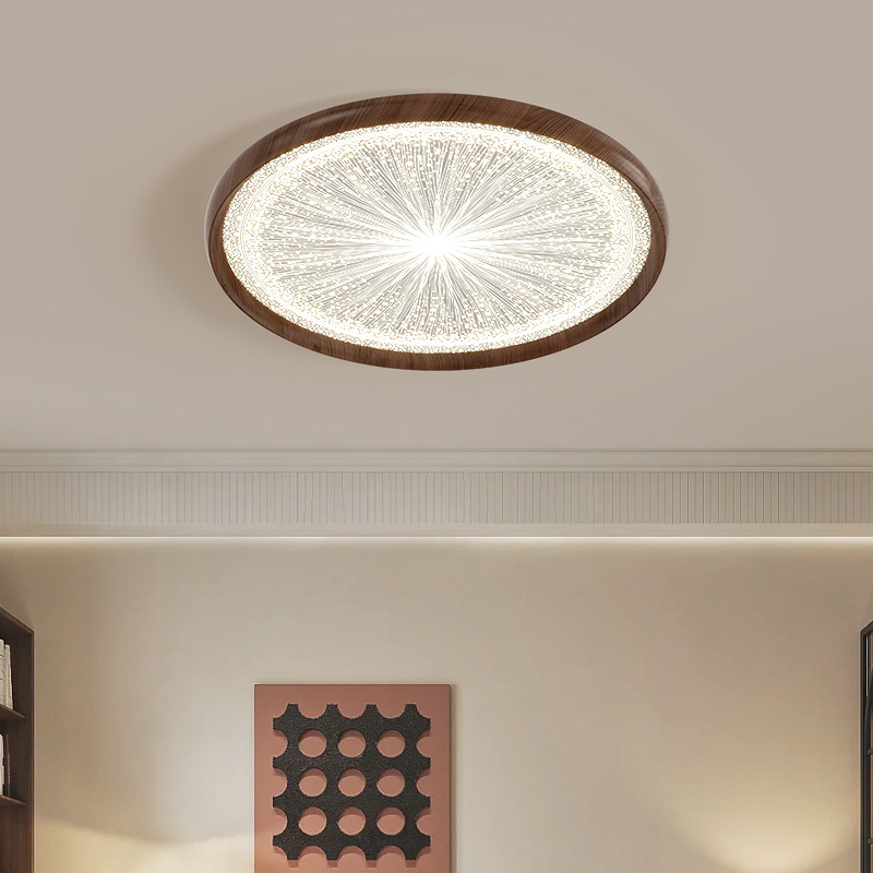 Lámpara de techo LED de espectro completo, protección ocular, sala de estar, dormitorio, comedor, casa antigua, sala de viento silencioso, iluminación Zhongshan moderna