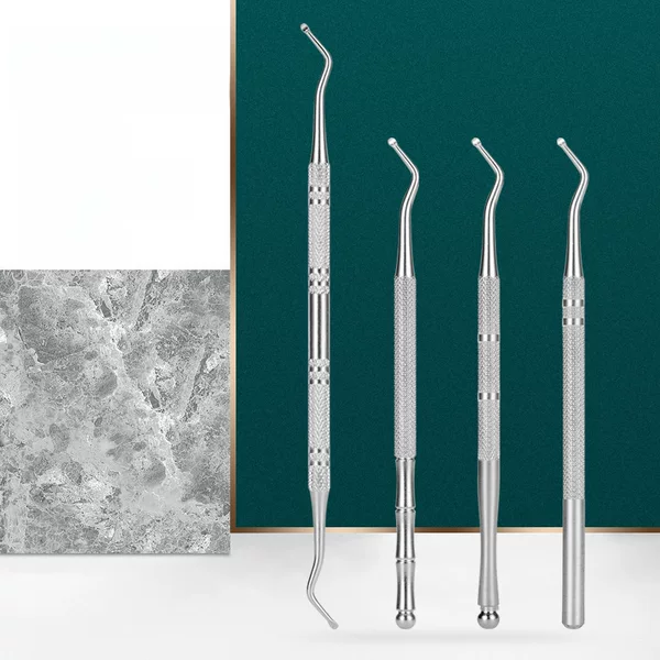 Spot non-embroidered steel nail removal device nail ditch spoon cleaning nail ditch dirt nail ditch nail insertion device double-head nail removal planing