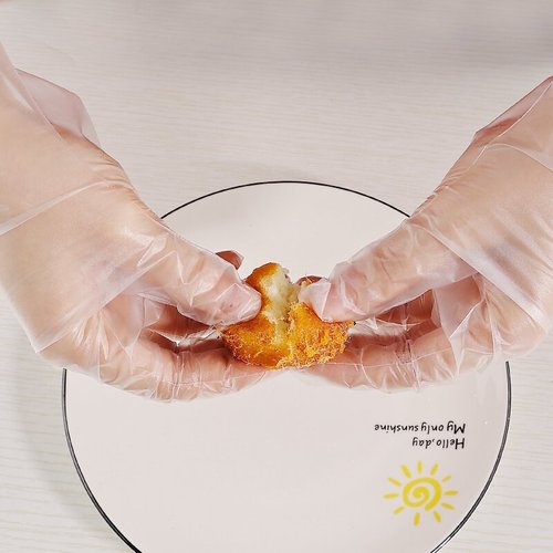 Affordable low-cost disposable gloves TPE gloves for catering household hygiene food oil-resistant transparent crayfish gloves