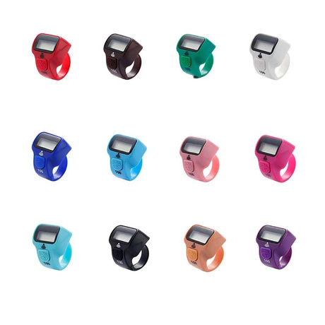 Máy đếm mini dạng nhẫn 8018 có âm báo mỗi 100 lần, điện tử tiện dụng, đếm lưu lượng người