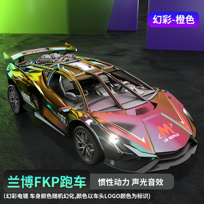 Nuevo coche de inercia acústica y óptica para niños juguetes modelo de coche deportivo de carreras juguetes acústicos y ópticos juguetes adornos juguetes al por mayor