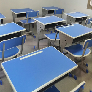 Primary and secondary school students tutoring class desks and chairs factory direct training class desks custody class double school lifting desk