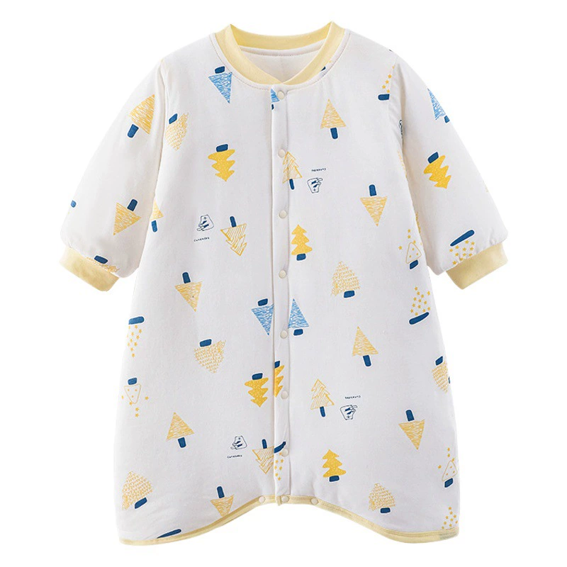 Детская теплая пижама зимняя супер толстая хлопчатобумажная ночная одежда детское комбинезон с длинными рукавами домашняя одежда зимний спальный мешок толстый