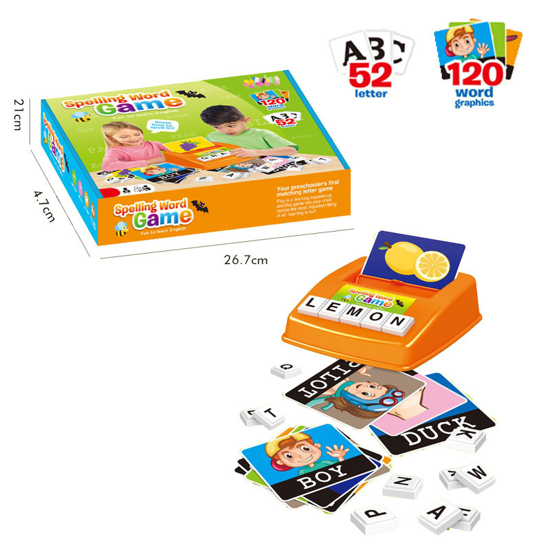 Cross-border children's early education teaching aids, reading pictures, literacy platter, English card, letter machine, learning English word games